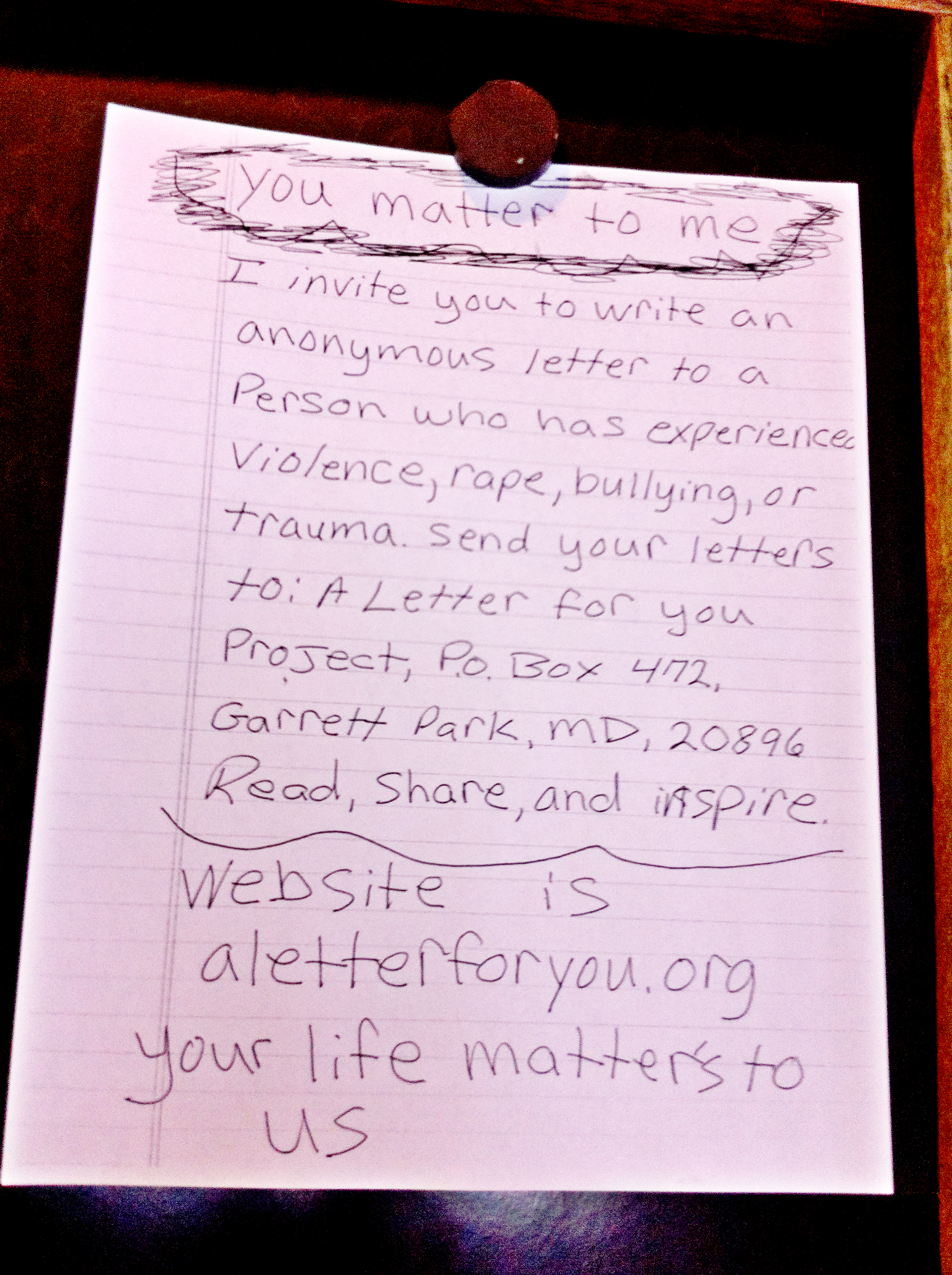 A Letter For You  Melinda VanLone